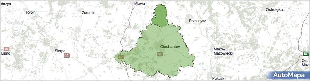 Gmina Grudusk, powiat ciechanowski, województwo mazowieckie na mapie Targeo