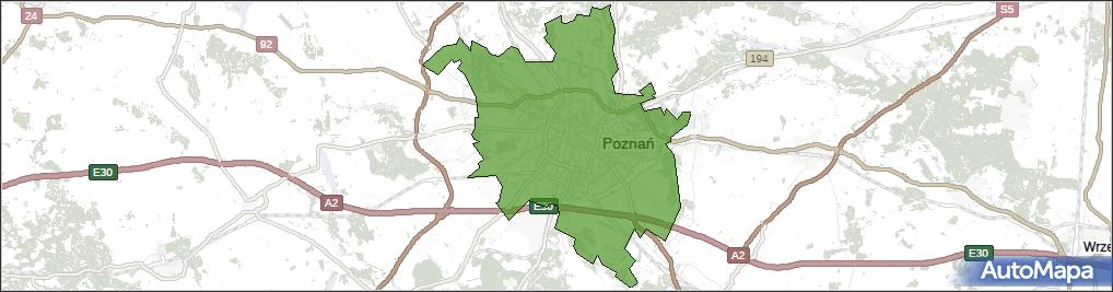 Gmina Poznań powiat Poznań województwo wielkopolskie na mapie Targeo