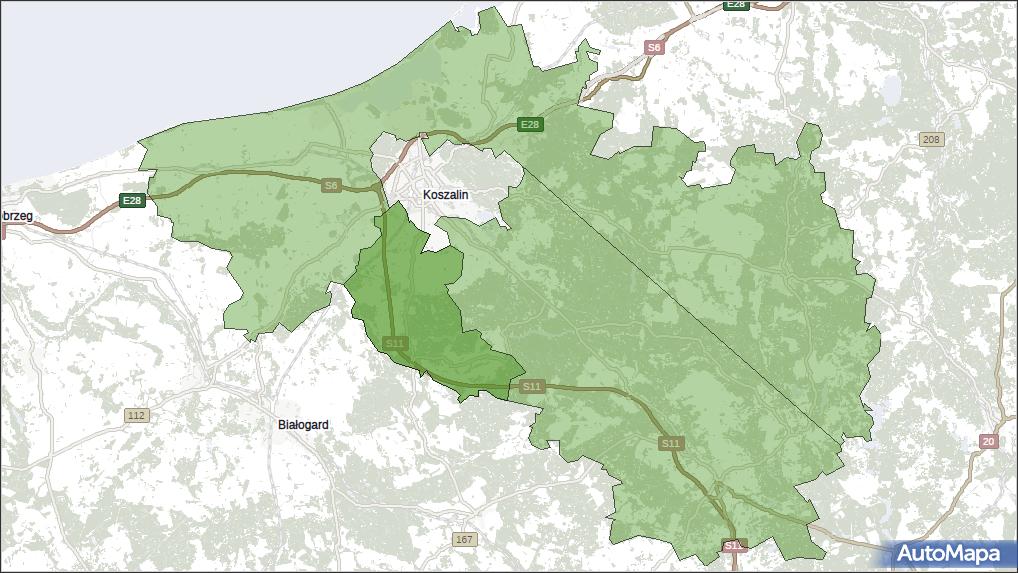 Gmina Świeszyno, powiat koszaliński, województwo zachodniopomorskie na