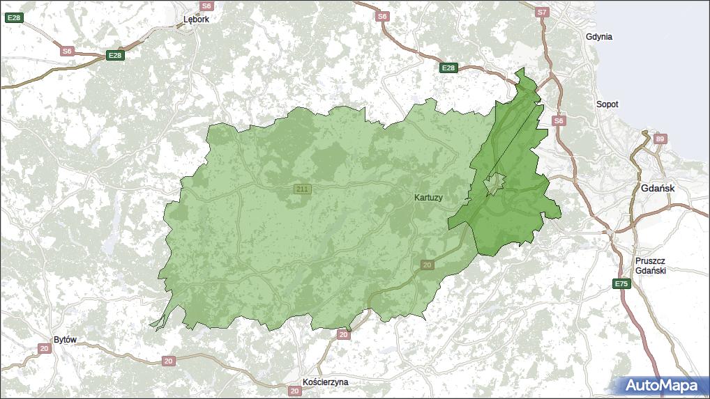 Gmina Żukowo powiat kartuski województwo pomorskie na mapie Targeo