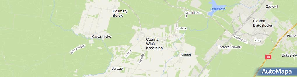 Podlaskie Czarna Białostocka Czarna Wieś Kościelna droga W