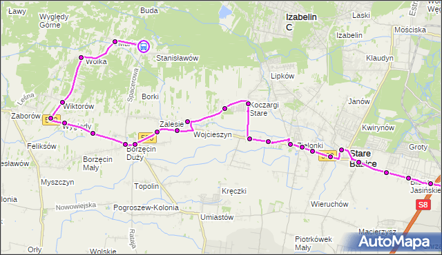 Rozkład jazdy autobusu 729 na przystanku MARIEW 01. ZTM Warszawa na mapie Targeo