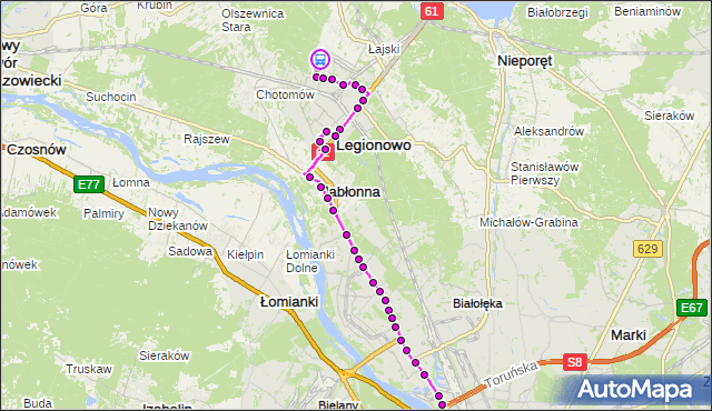 Rozkład jazdy autobusu 731 na przystanku OS.MŁODYCH 01. ZTM Warszawa na mapie Targeo