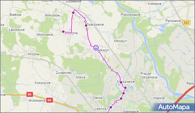 Rozkład jazdy autobusu 923 na przystanku Wilkszyn. MPKWroclaw na mapie Targeo