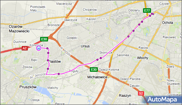 Rozkład jazdy autobusu 717 na przystanku OGIŃSKIEGO 02. ZTM Warszawa na mapie Targeo