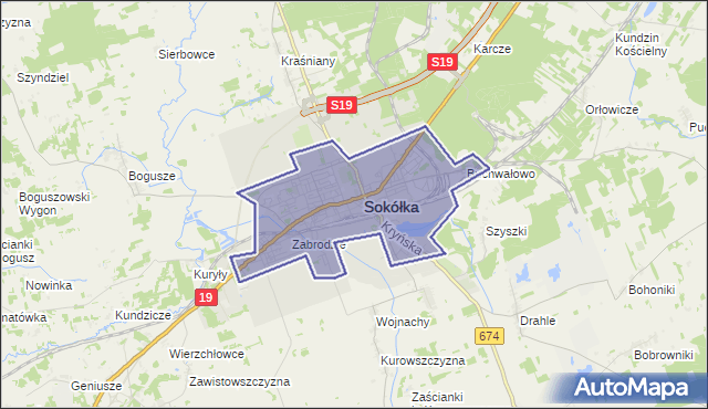 Gmina Sokółka, powiat sokólski, województwo podlaskie na mapie Targeo
