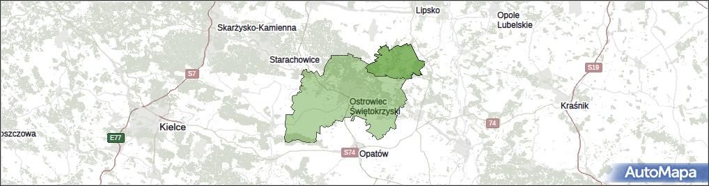 Gmina Bałtów, powiat ostrowiecki, województwo świętokrzyskie na mapie