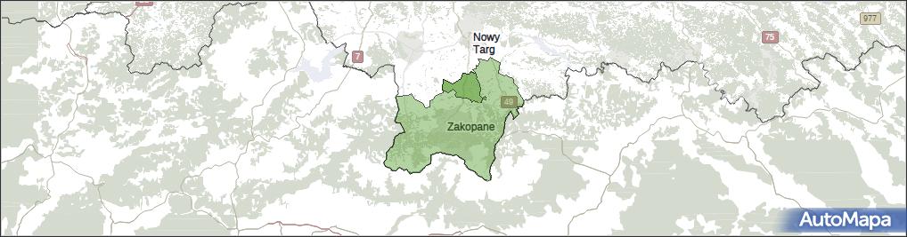 Gmina Biały Dunajec, powiat tatrzański, województwo małopolskie na