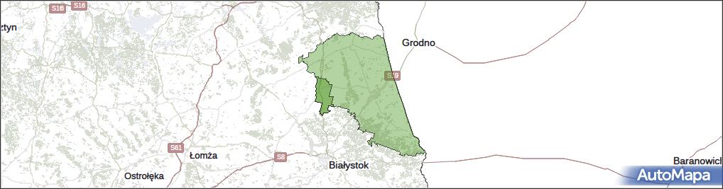 Gmina Korycin, powiat sokólski, województwo podlaskie na mapie Targeo