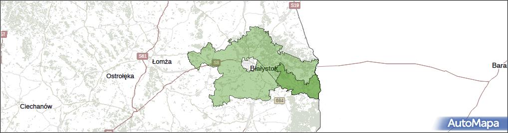 Gmina Michałowo, powiat białostocki, województwo podlaskie na mapie Targeo