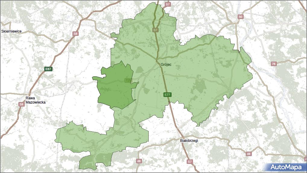 Gmina Błędów, powiat grójecki, województwo mazowieckie na mapie Targeo
