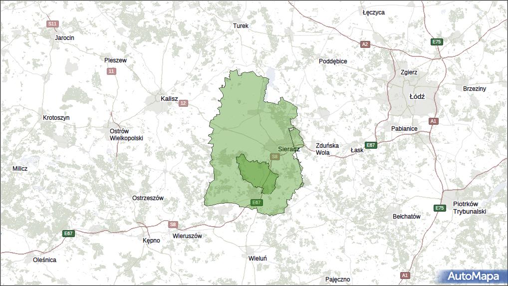 Gmina Brzeźnio, powiat sieradzki, województwo łódzkie na mapie Targeo