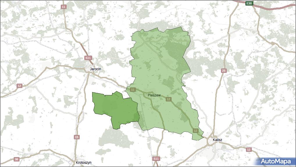 Gmina Dobrzyca, powiat pleszewski, województwo wielkopolskie na mapie