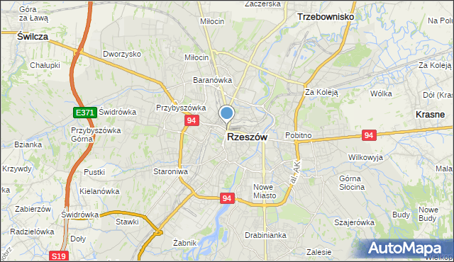 mapa Rzeszów, Rzeszów na mapie Targeo