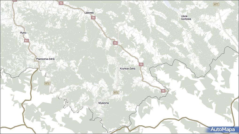 Mapa Krynica-Zdrój, Krynica-Zdrój Na Mapie Targeo