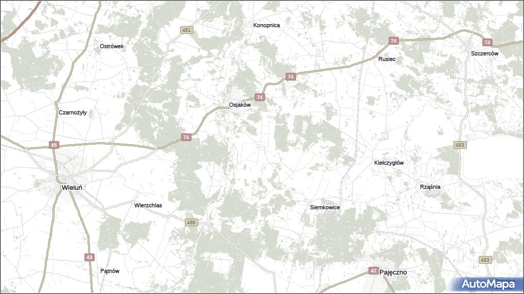 mapa Radoszewice, Radoszewice na mapie Targeo