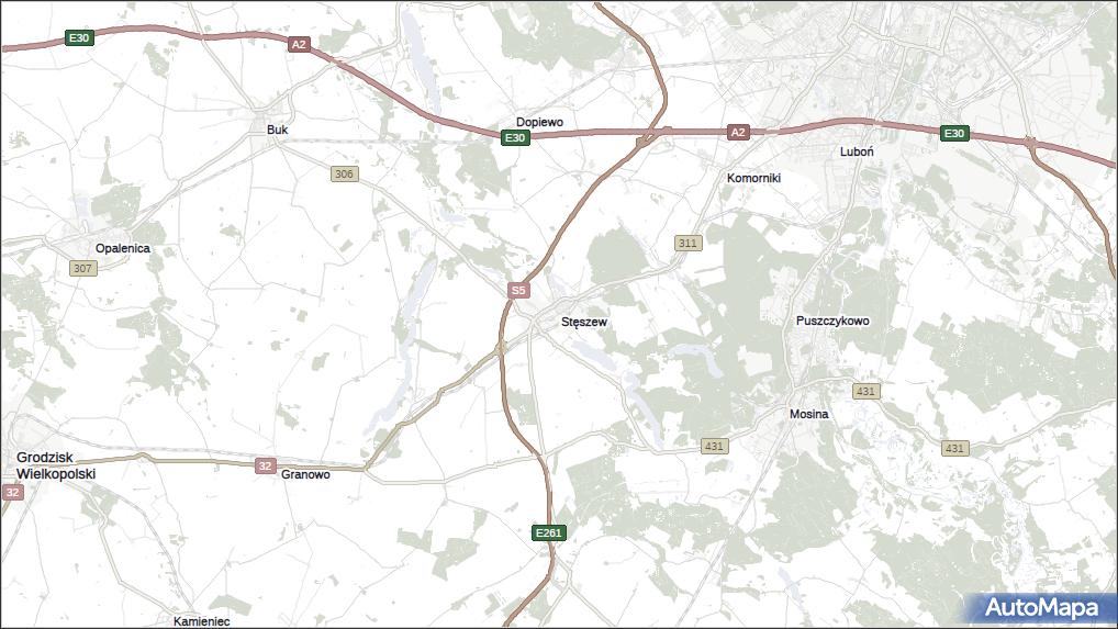 mapa Stęszew, Stęszew na mapie Targeo