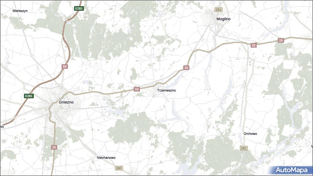 mapa Trzemeszno, Trzemeszno na mapie Targeo