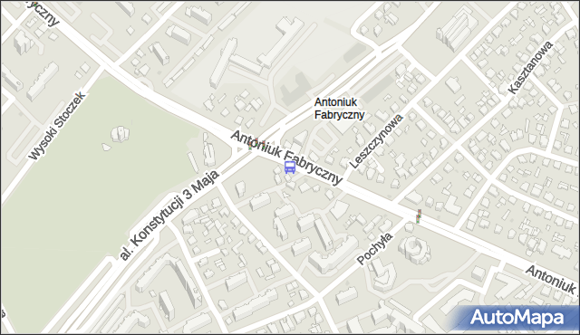 Przystanek Antoniuk F./Konstytucji 3 Maja. BKM - Białystok (google) na mapie Targeo