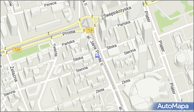Przystanek RONDO ONZ 01. ZTM Warszawa - Warszawa na mapie Targeo