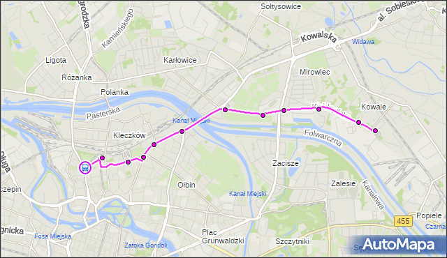 Rozkład jazdy tramwaju 6 na przystanku PL. STASZICA. MPKWroclaw na mapie Targeo