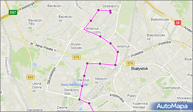 Rozkład jazdy autobusu 11 na przystanku Antoniuk F./Konstytucji 3 Maja. BKM na mapie Targeo