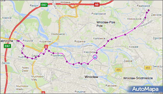 Rozkład jazdy autobusu 128 na przystanku Wyszyńskiego. MPKWroclaw na mapie Targeo