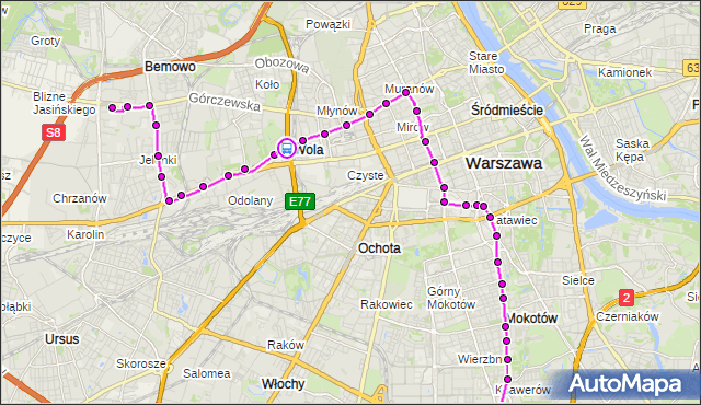 Rozkład jazdy autobusu 10 na przystanku OS.WOLSKA 03. ZTM Warszawa na mapie Targeo