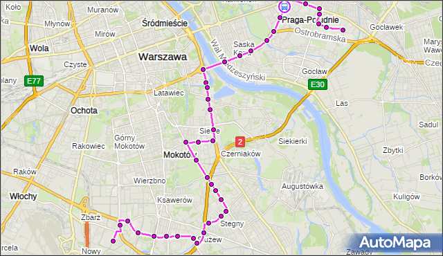 Rozkład jazdy autobusu 141 na przystanku WIATRACZNA 09. ZTM Warszawa na mapie Targeo