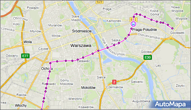 Rozkład jazdy autobusu 188 na przystanku WIATRACZNA 09. ZTM Warszawa na mapie Targeo